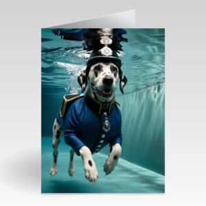 Aquapaws Dalmatian dressed as Policeman Card