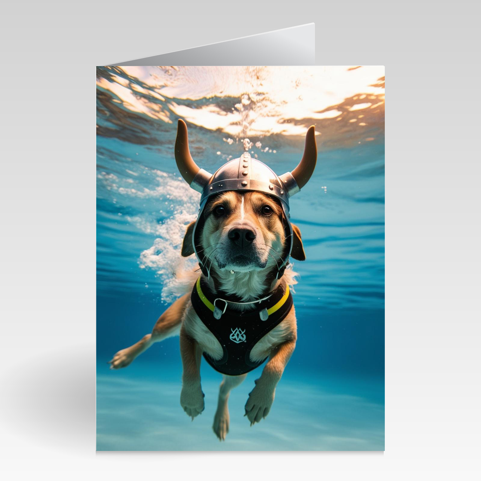 Aquapaws Mongrel Dressed as a Viking Card
