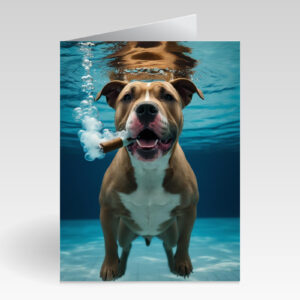 Aquapaws Pitball lookin Hard Smoking a Cigar Card