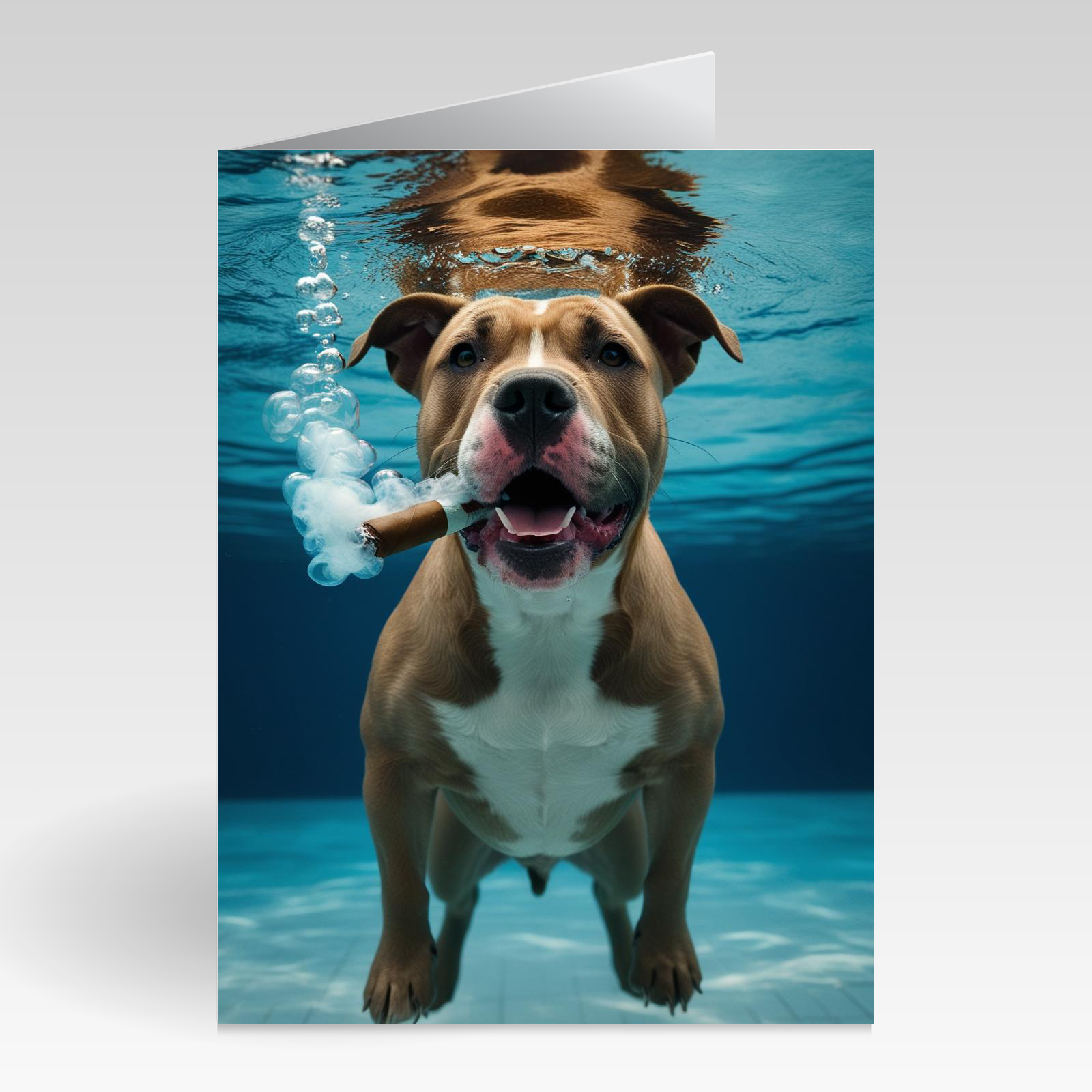 Aquapaws Pitball lookin Hard Smoking a Cigar Card