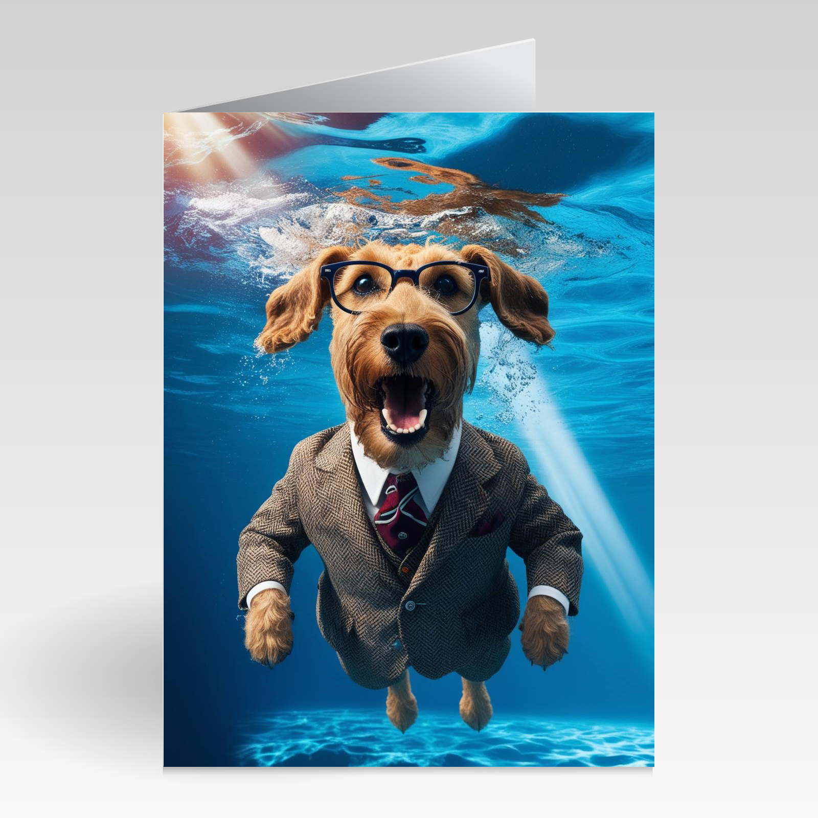 Aquapaws Terrier in Dressed in a Suit Card
