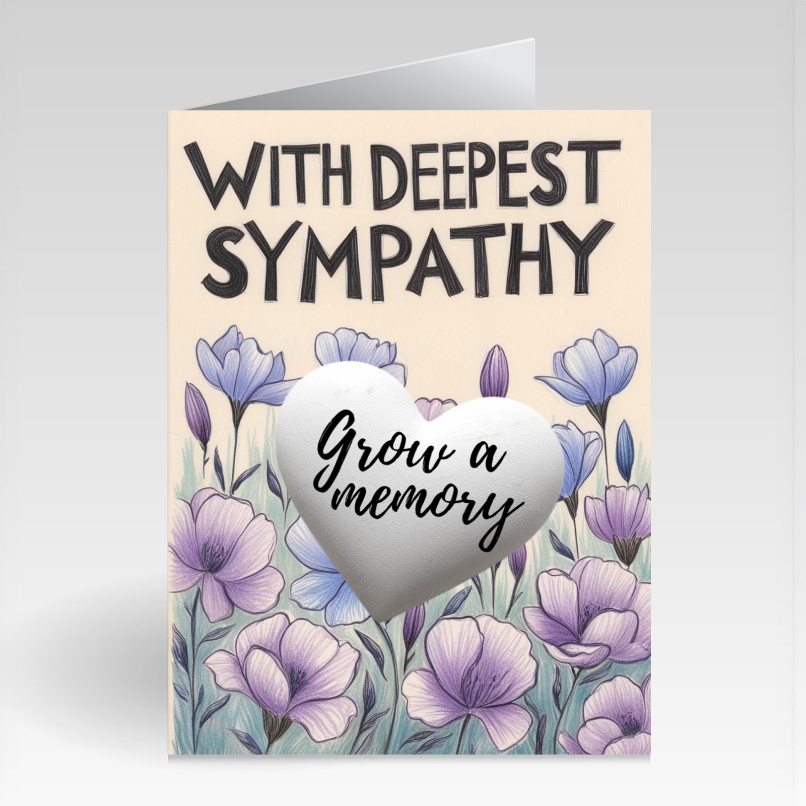SIllySeed With Deepest Sympathy Purple Card