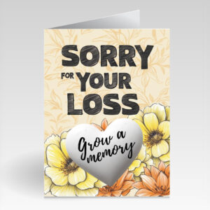 SillySeed Sorry For Your Loss Orange Card