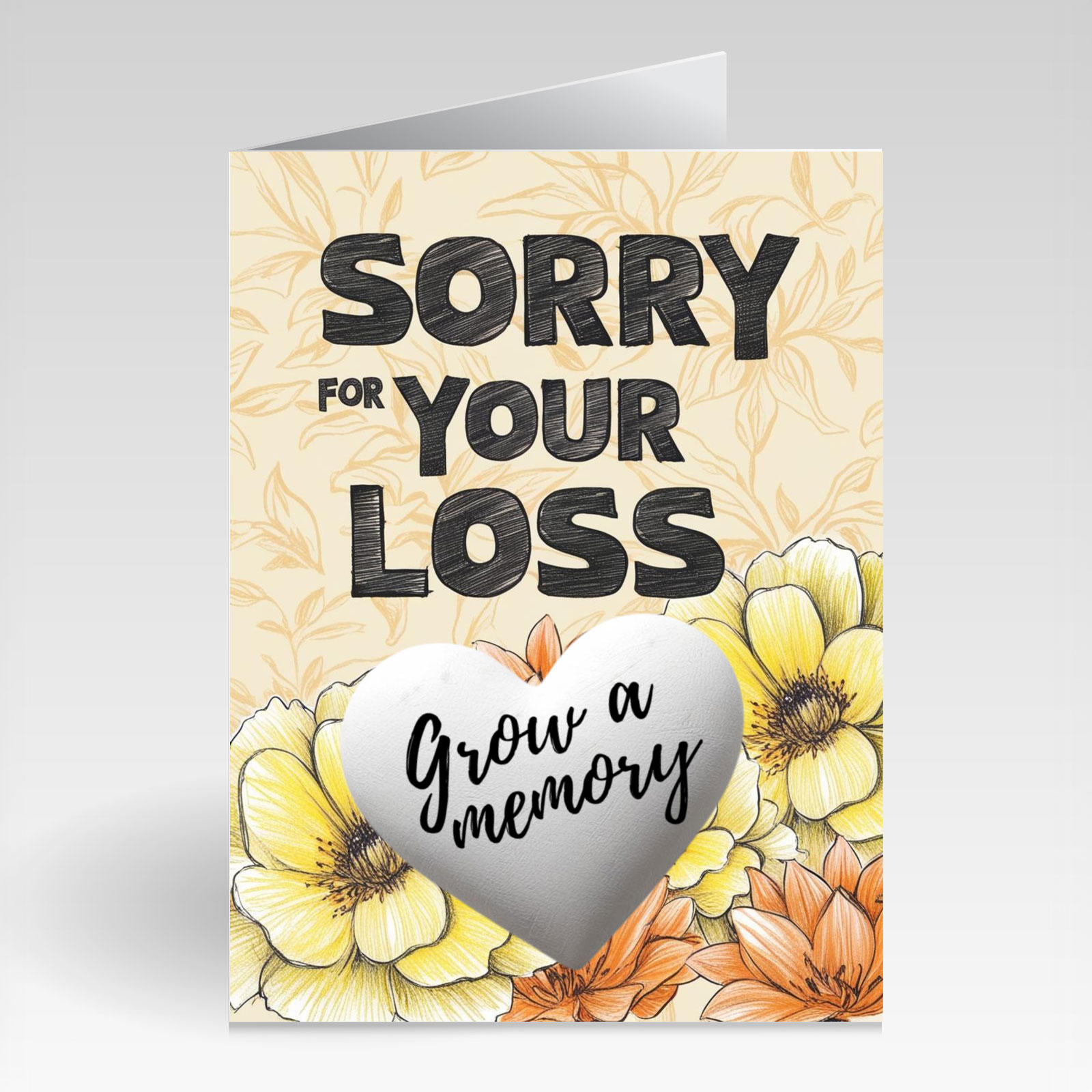 SillySeed Sorry For Your Loss Orange Card