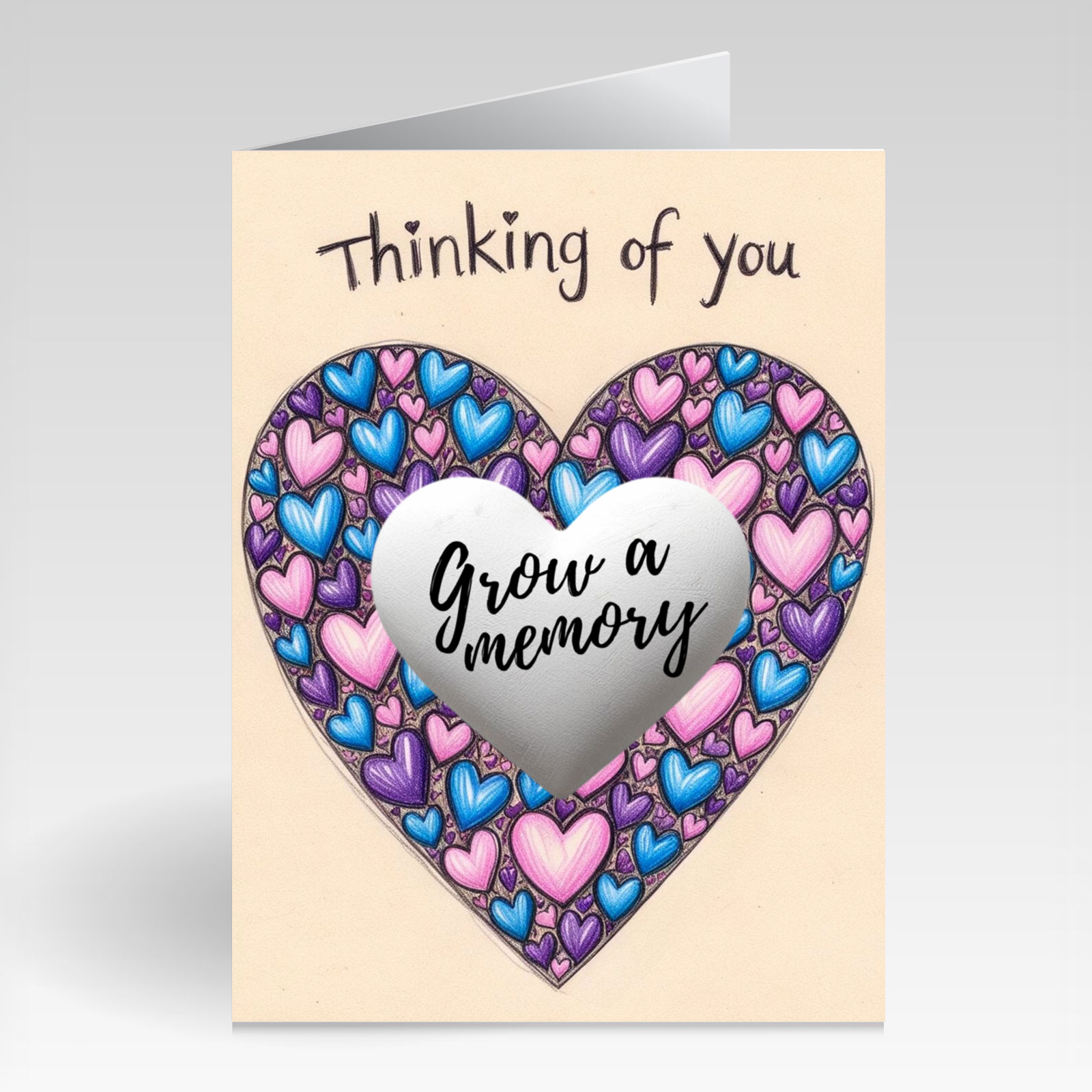 SillySeed Thinking of You Big Heart Card