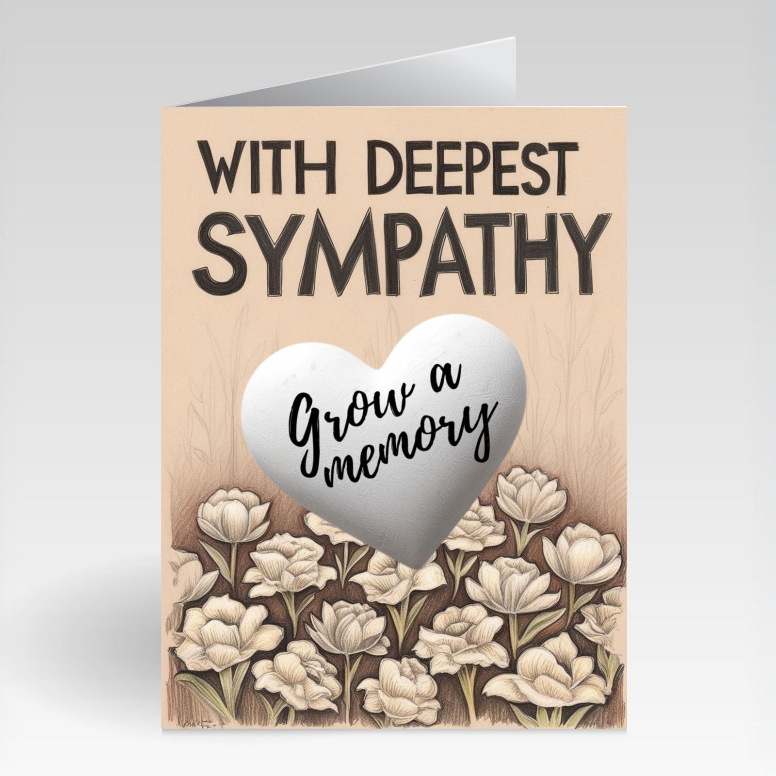 SillySeed With Deepest Sympathy Flower Card