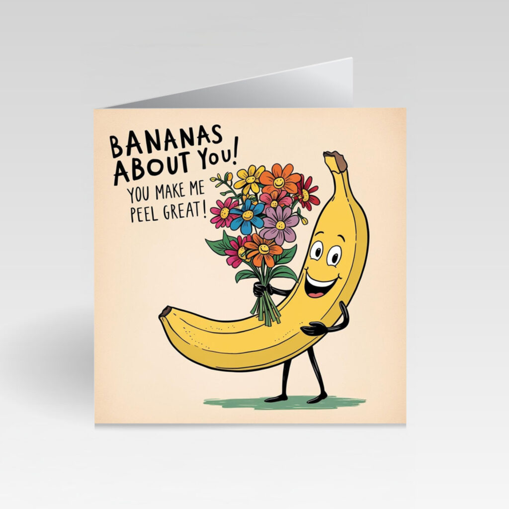 CardBud Bananas About You! You Make Me Peel Great! Card